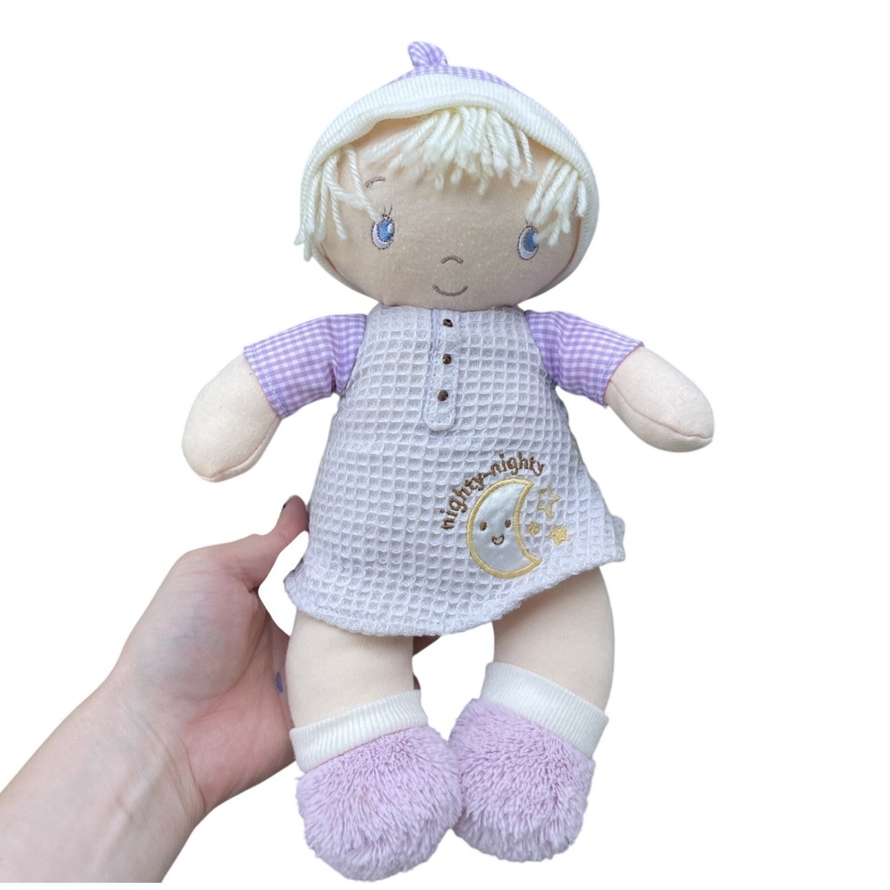 Gund Baby Rhilyn Nighty Night Moon Doll Purple Dress 319891 Plush Security Toy